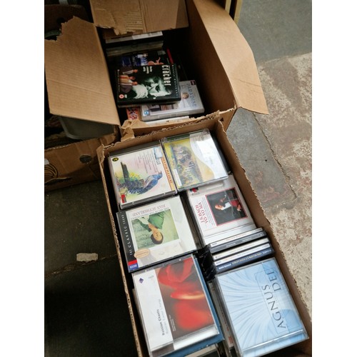 96 - A box of DVD's and a box of Classical CD's