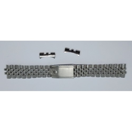 61 - A vintage Rolex stainless steel adjustable watch strap, approx. length  15.5 to 17cm.