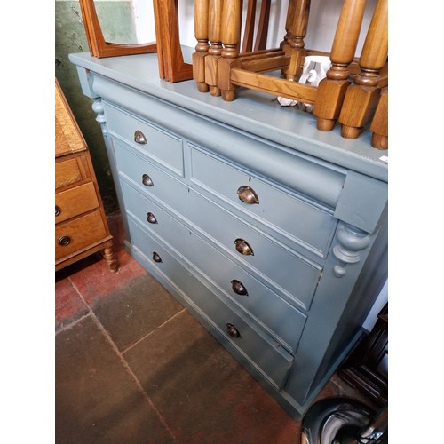 950 - A painted Victorian chest of drawers.