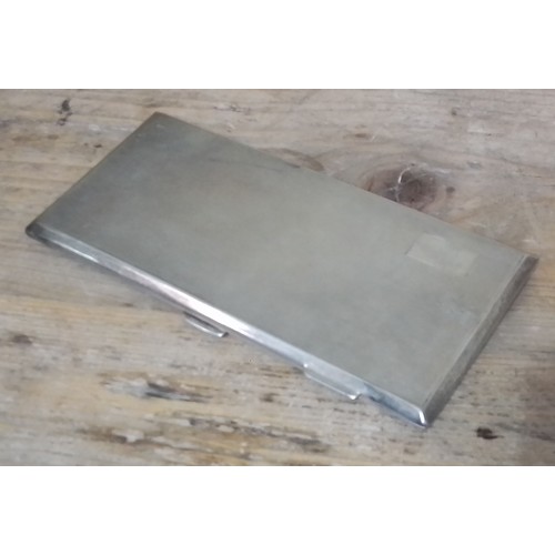 82 - An Art Deco hallmarked silver cigarette case, length 17.5cm, wt. 10.1ozt.