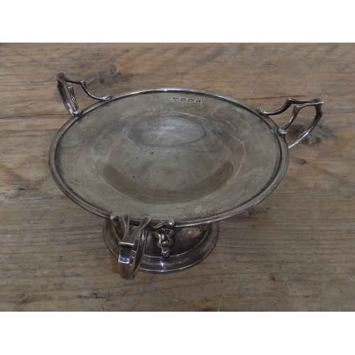 81 - An Arts & Crafts style silver pedestal dish, width 15cm, wt. 4.8ozt.