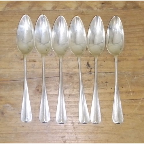 93 - A set of set hallmarked silver grapefruit spoons, length 14.5cm, wt. 4.7ozt.