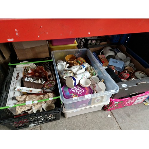 170 - Five boxes of assorted china and glass etc.