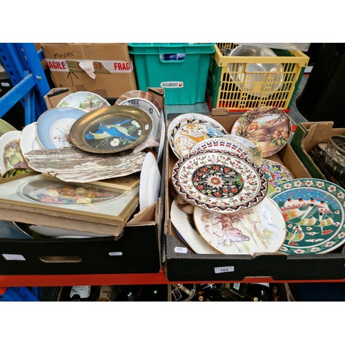 164 - 2 boxes of collectors plates etc