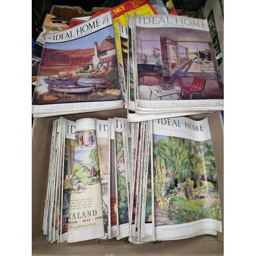 98 - Five boxes of assorted magazines, Home & Garden, Ideal Home, The Field etc