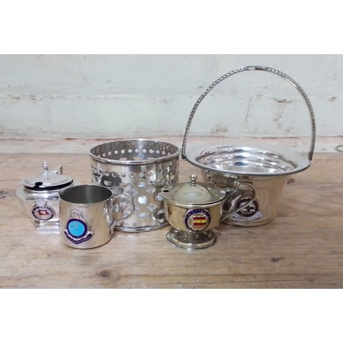 272 - Assorted shipping line silver plated ware.