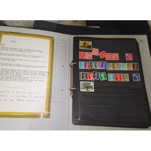 315 - A box of assorted stamp albums to include mint stamps.