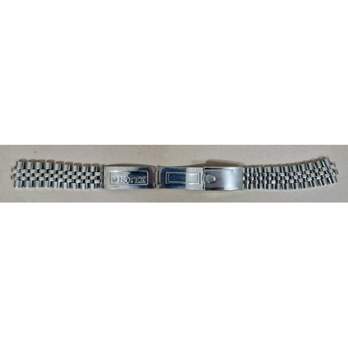 61 - A vintage Rolex stainless steel adjustable watch strap, approx. length  15.5 to 17cm.