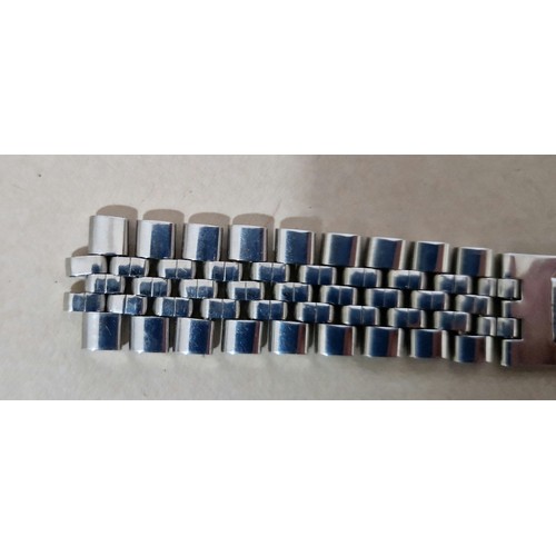 61 - A vintage Rolex stainless steel adjustable watch strap, approx. length  15.5 to 17cm.