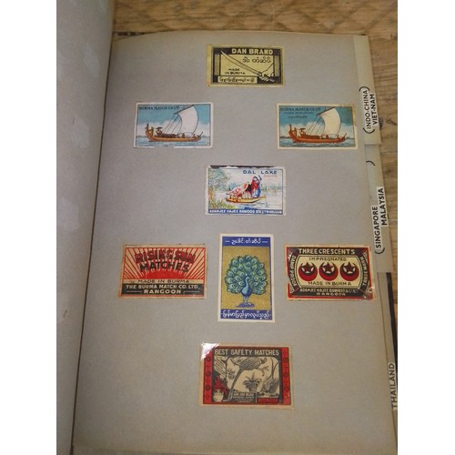 8 - Asia, Middle East and Africa, two albums, collection of matchbox labels, early to mid 20th century, ... 