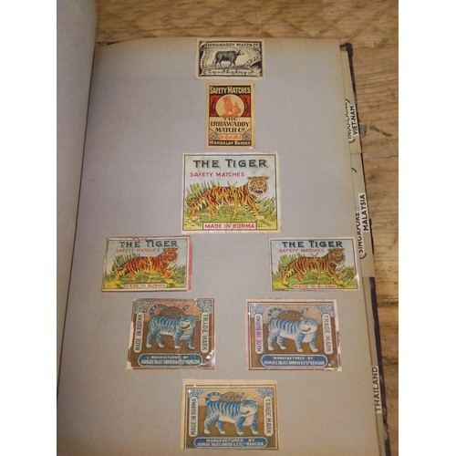 8 - Asia, Middle East and Africa, two albums, collection of matchbox labels, early to mid 20th century, ... 