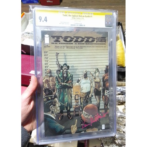 68 - Image Comic, Todd, the Ugliest Kid on Earth #1, CGC Signature Series, graded 9.4 and slabbed.