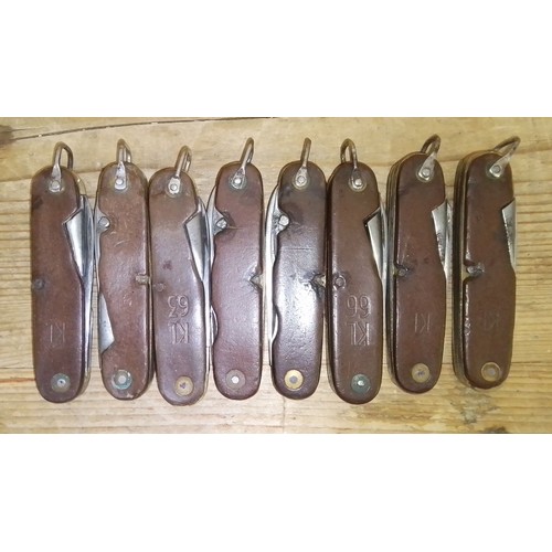 215 - Eight Amefa KL Dutch army penknives.