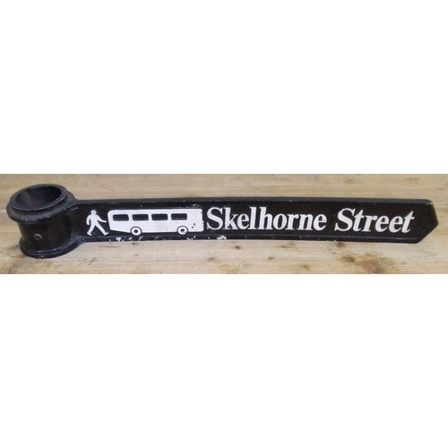 453 - A cast metal 1980s Liverpool Lime street bus station street sign for 