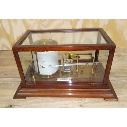 463 - A barograph labelled Thomas Armstrong Manchester, length 35.5cm.