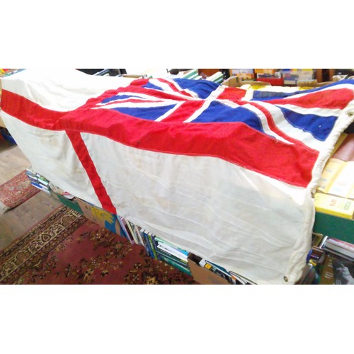 482 - A large white ensign flag.