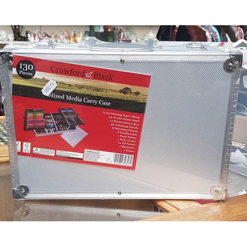 82 - A 130 piece artist's mixed media carry case - unopened