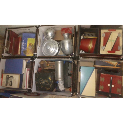 598 - A large collection of magician's equipment, tricks, accessories and books, from the estate of the la... 
