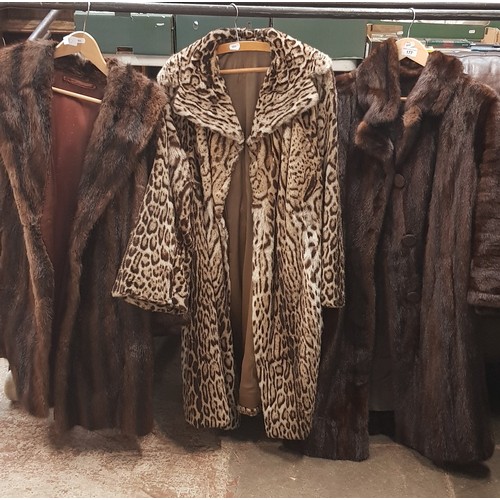 177 - 3 fur coats