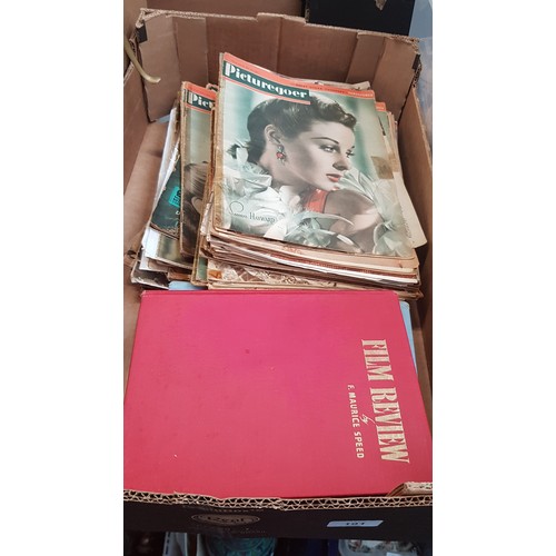 191 - A box of Picturegoer magazines 1930s and 40s,and Film Review annuals.