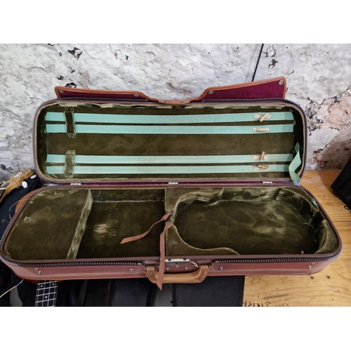 252 - An antique violin with hard case.