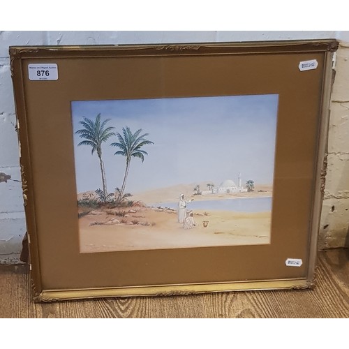 876 - Early 20th century school, watercolour, North African scene, 29cm x 23cm, signed 'Walter H Hannon', ... 