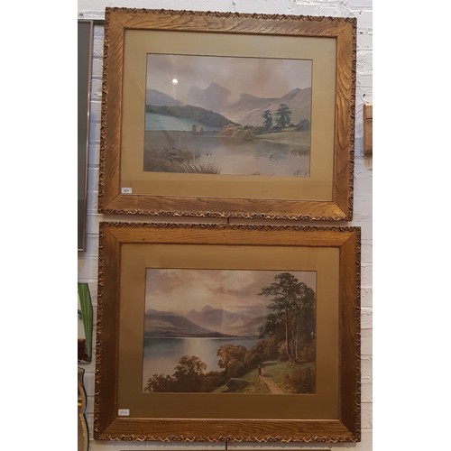 877 - Henry Robinson Hall (British 1857-1927), pair of watercolours, Lake District scenes, 62cm x 44cm, ea... 