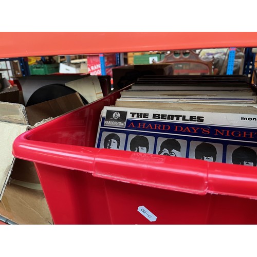 346 - A collection of vinyl LP records and singles including The Beatles, The Kinks, Simon & Garfunkel, Ab... 