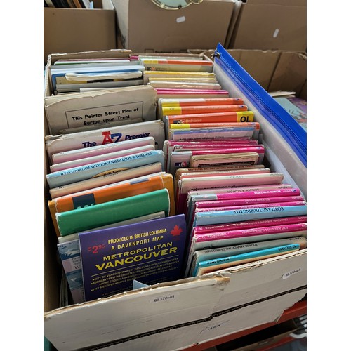 425 - A box of OS maps and 3 boxes of books