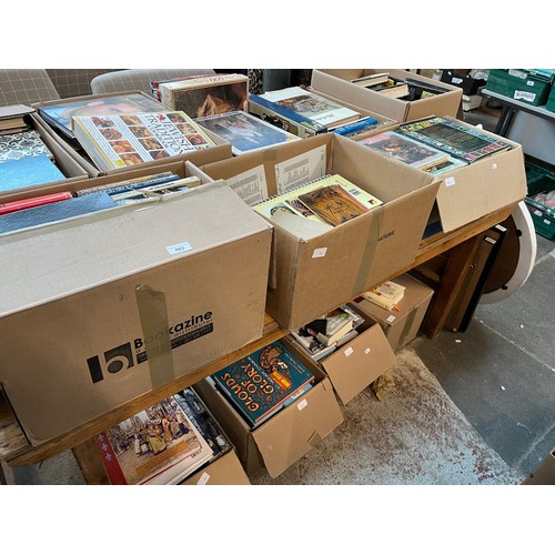 482 - 12 boxes of books and a box of jigsaw puzzles