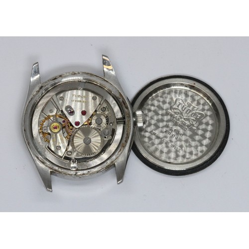 220 - A stainless steel Rolex Tudor Oyster watch, circa 1960, case diam. 35mm, 17 jewel manual wind moveme... 