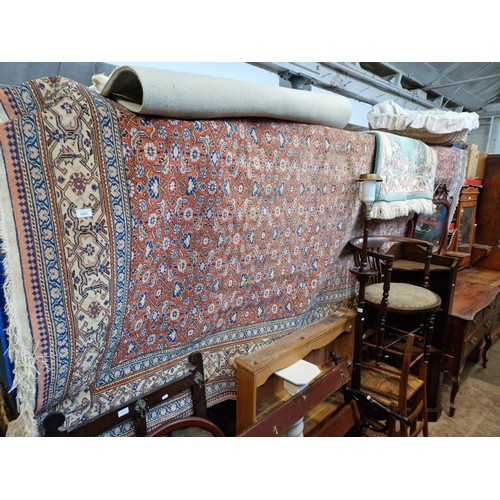 1081 - A large eastern wool carpet, cream ground, appx 370 x 250cm