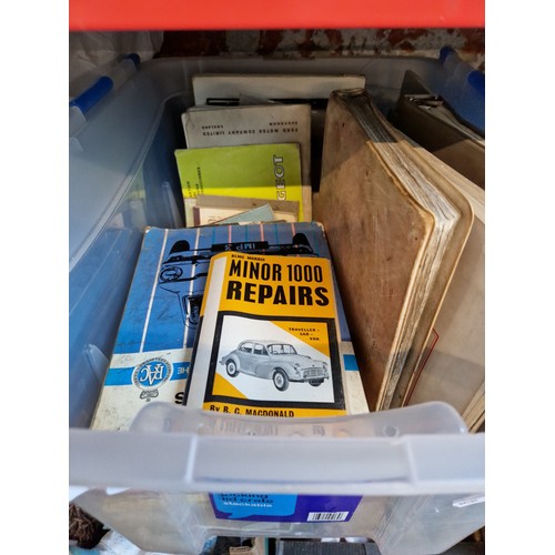 147 - A box of vintage motor workshop repair manuals