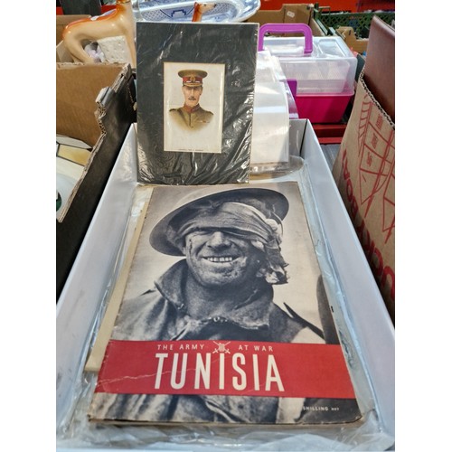 379 - A box of mixed ephemera, some relating to WWI and WWII.