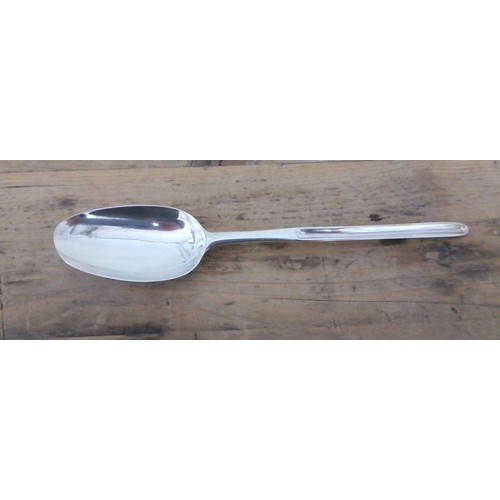 275 - A George II silver marrow scoop spoon, sponsor '...W', London 1736, length 20.5cm, weight 1.5ozt.