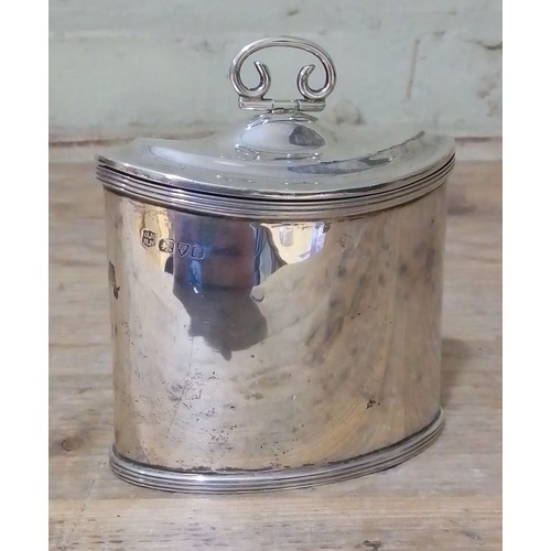 282 - A George V Georgian style silver caddy, George Nathan & Ridley Hayes, Chester 1915, height 9.5cm, we... 