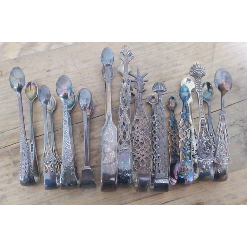 301 - Eleven pairs of hallmarked silver sugar tongs, various dates and maker's, Georgian and later, includ... 