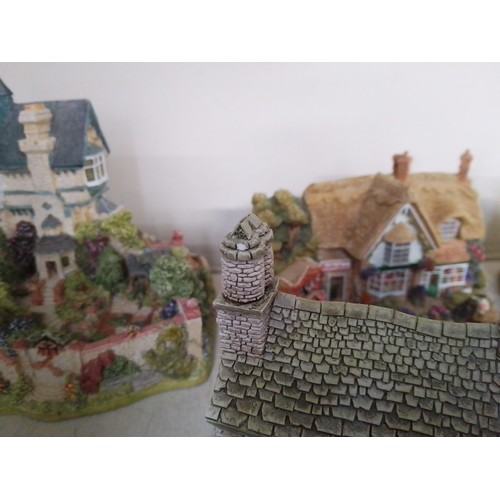 614 - Lilliput Lane - 4 shops Sweets & Treats, The Flower Basket, The Right Note & Cox’s Greengrocers toge... 