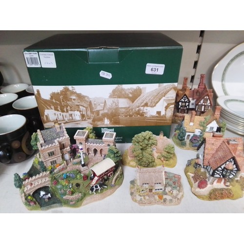 631 - Lilliput Lane - large ‘Appleby Fair’ (boxed) with 5 other models including ‘Parson’s Retreat’ and ‘T... 