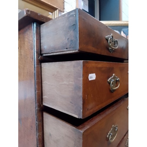 884 - A 17th century William and Mary figured walnut chest of drawers, circa 1690.