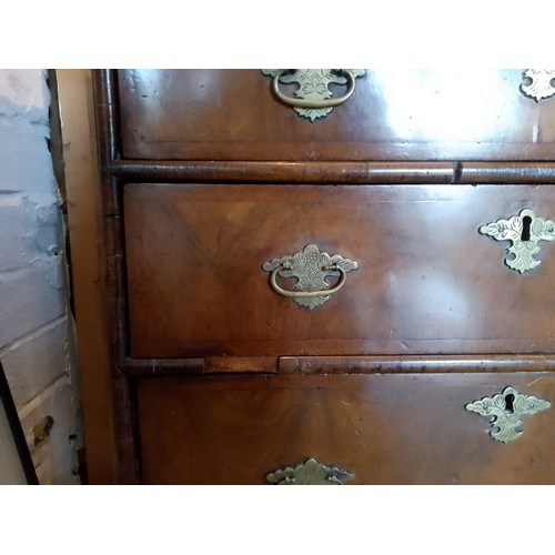 884 - A 17th century William and Mary figured walnut chest of drawers, circa 1690.