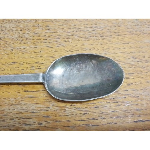 253 - A George I West Country silver trefid spoon, pricked engraving 'MW' over 'M', dated 1713, maker's in... 