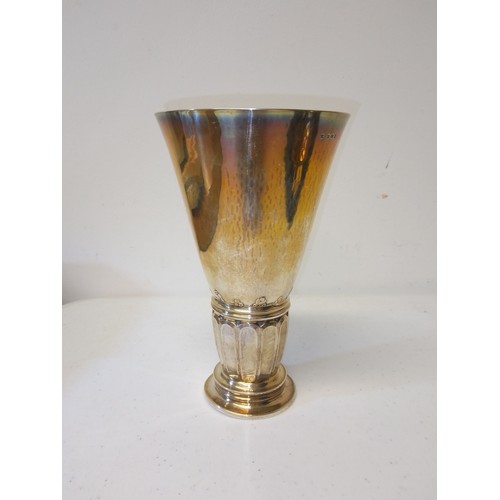 257 - A Georg Jensen siver goblet, no. 52A, import marks, London 1929, height 15.5cm, weight 7ozt.