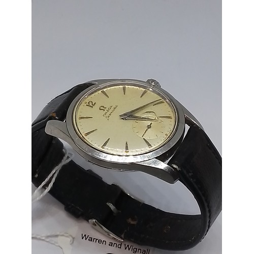 224 - A stainless steel Omega Seamaster, ref. 2937, cal. 267, case diameter 36mm, manual wind movement, le... 