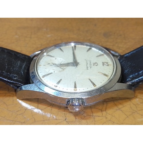 224 - A stainless steel Omega Seamaster, ref. 2937, cal. 267, case diameter 36mm, manual wind movement, le... 