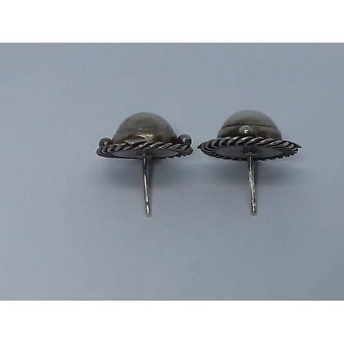 410 - A pair of Georg Jensen silver earrings, no. 38, diameter 28mm.