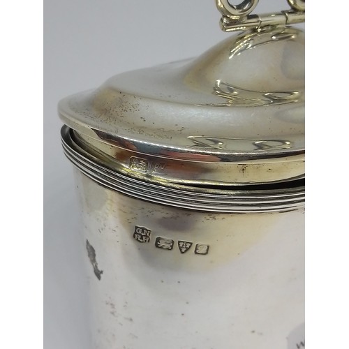 282 - A George V Georgian style silver caddy, George Nathan & Ridley Hayes, Chester 1915, height 9.5cm, we... 