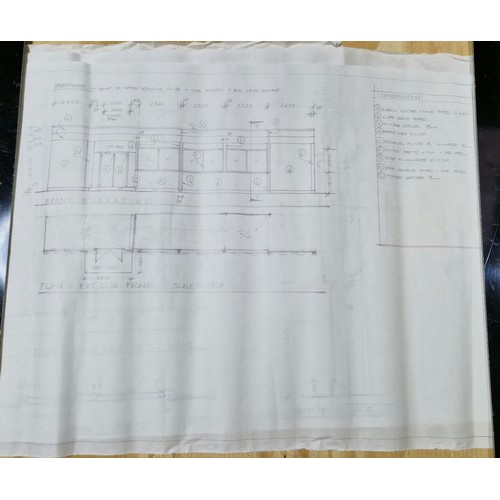 11 - Original construction drawings & stage plans from the Peter Kay series 'Phoenix Nights' & Max and Pa... 