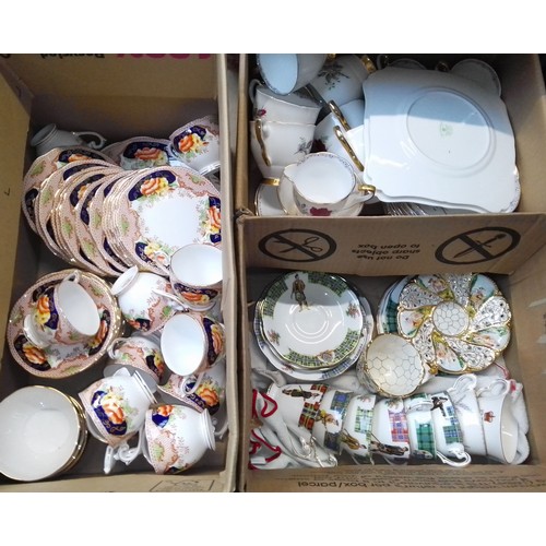 106 - Three boxes of assorted china.