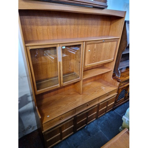 912 - A Nathan teak lounge cabinet & a wine rack.